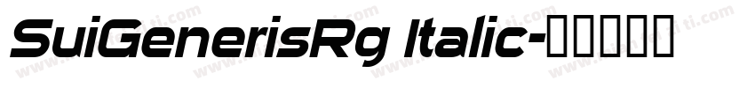 SuiGenerisRg Italic字体转换